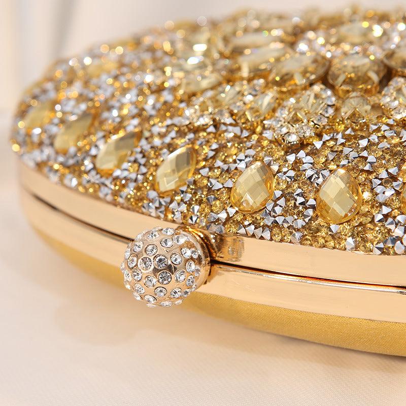 Wholesale Alloy flower diamond studded evening bag clutch bag dress banquet handbag